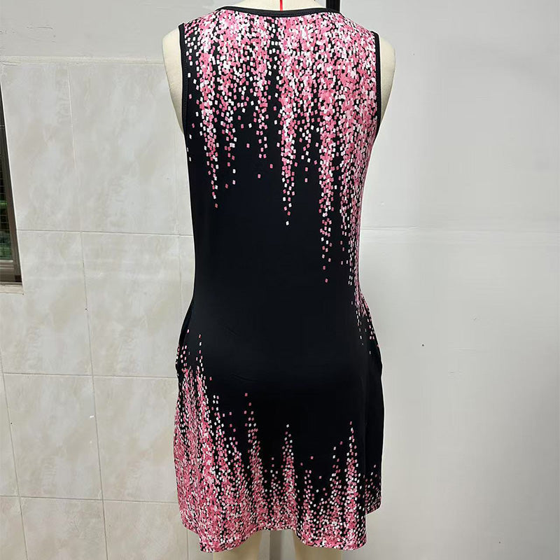 ⏳Time-limited Special⏰Fashion Print Sleeveless Mini Dress for Women