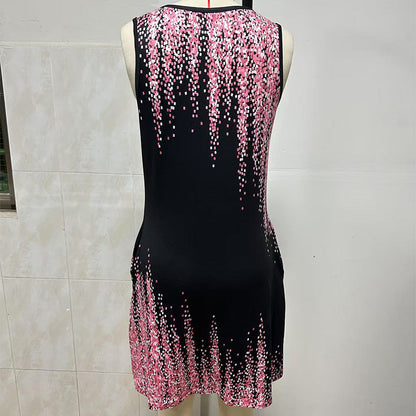 ⏳Time-limited Special⏰Fashion Print Sleeveless Mini Dress for Women