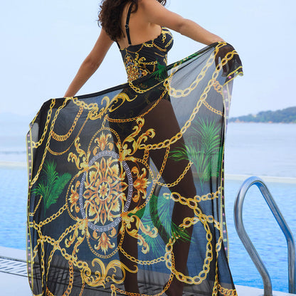 Women’s One-Piece Swimsuit & Cover-Up Set
