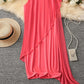 👗Women's Summer Elegant Round Neck Asymmetric Mesh Sleeveless Dress