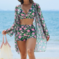 Women's 3-Piece Bikini Set with Cover-Up