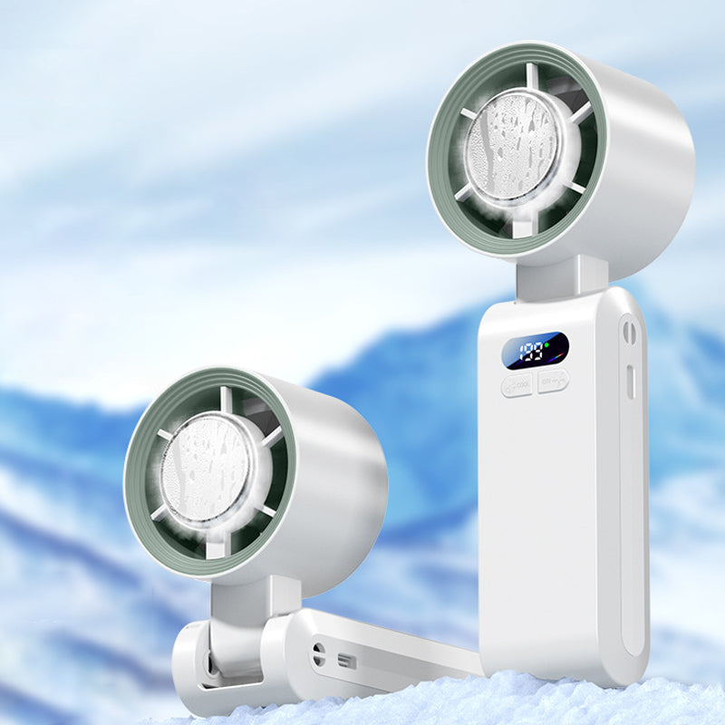 ❄️💨 Handheld Cooling Fan with Ice Mist – 3-speed settings, mist cooling ⚡✅
