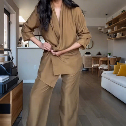 🌸New Arrival 50%OFF💖 Women’s Fashion Top Pants 2- Piece Set