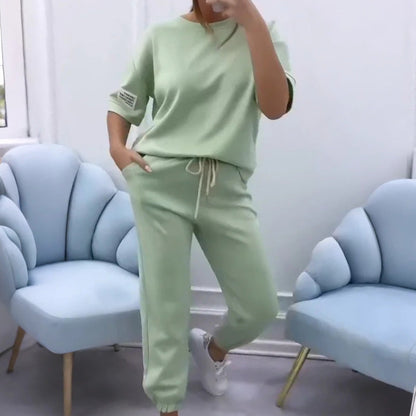 ⏳Time-limited Special⏰Women's Casual Solid Color Top & Pants Set