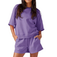 Women's Casual Short Sleeve Top and Shorts Set