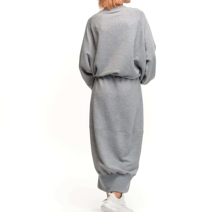 Women's Round-Neck Sweatshirt & Skirt 2-Piece Set