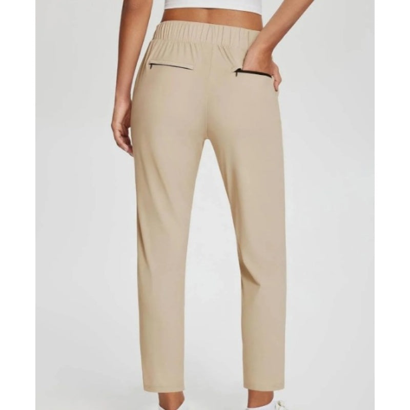⏳2026 Hot Sale 50% OFF🌞Women’s Fitted High-Waisted Zip-Pocket Trousers - 👖Lightweight, Breathable, Soft 26"/27" Ankle Pants with Zipper Pockets