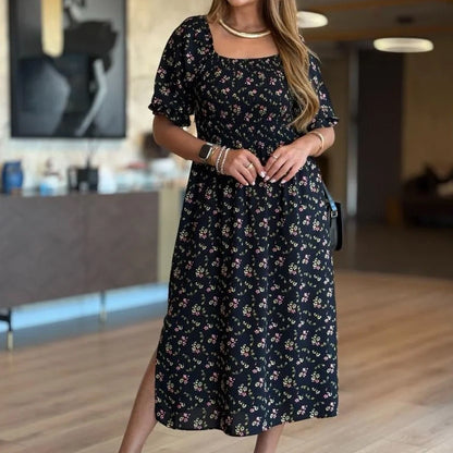 💜LAST DAY PROMOTION - 50%OFF💜Summer Square Neck Floral Bustier Dress