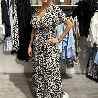 🔥Summer Hot Sale 49％ OFF💝Women’s Fashion Leopard Print Maxi Dress