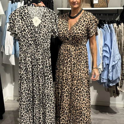 🔥Summer Hot Sale 49％ OFF💝Women’s Fashion Leopard Print Maxi Dress