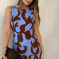 Women's Elegant Print Backless Maxi Dress