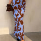 Women's Elegant Print Backless Maxi Dress