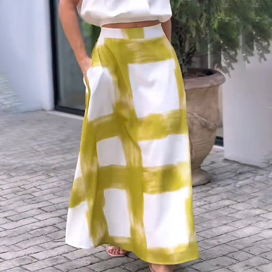 Fashionable Checkered Print A-Line Skirt