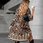 Elegant V-Neck Long-Sleeve Printed Dress