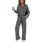 ☁️Soft & Breathable, All-Day Comfort🏠 Women's Lounge Set – Crew Neck Top & Drawstring Pants | Perfect for Home, Weekend Relaxation & Everyday Ease ✨