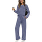 🔥 Women's Round-Neck Top and Drawstring Pants Set ✨