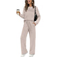 ☁️Soft & Breathable, All-Day Comfort🏠 Women's Lounge Set – Crew Neck Top & Drawstring Pants | Perfect for Home, Weekend Relaxation & Everyday Ease ✨