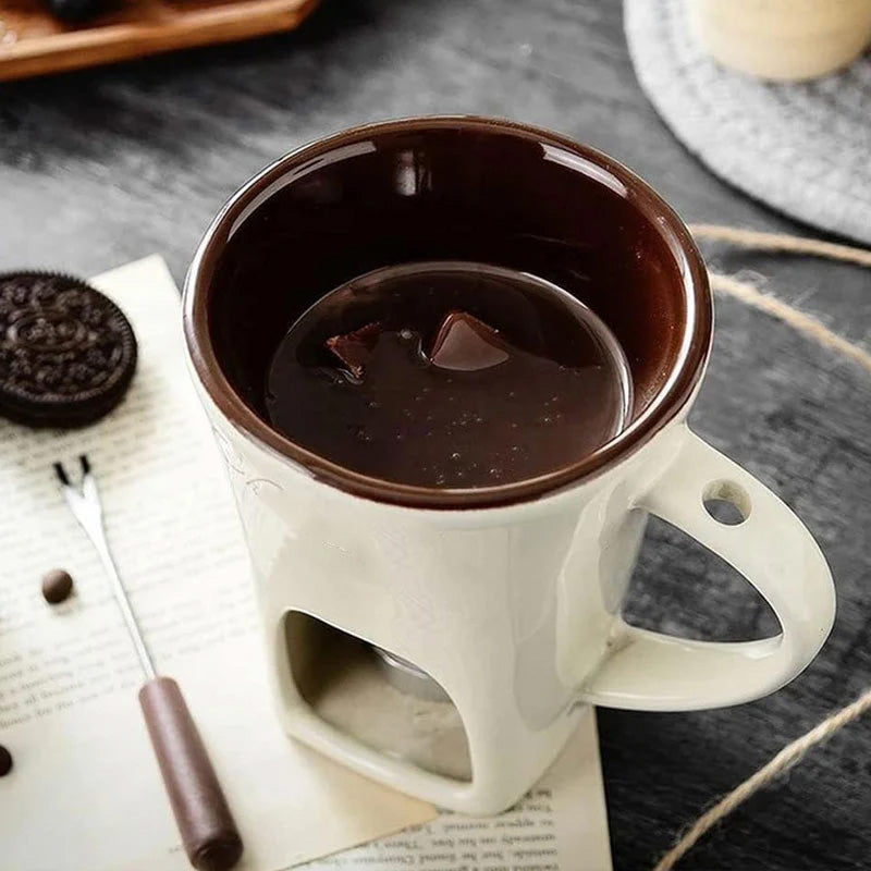🎁Last Day 49% OFF🍫 🔥Handmade Chocolate Melting Mug – The Cozy Fondue Experience