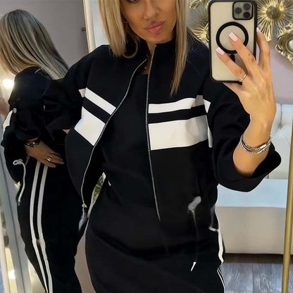 🔥Hot Sale: 50% Off-Women's Stand Collar Jacket & Dress Set