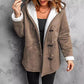 Women's Hooded Suede Coat with Plush Lining