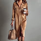 🔥 55% OFF! Effortless Chic Corduroy Shirt Dress – Soft, Cozy & Versatile for All Seasons 🍂