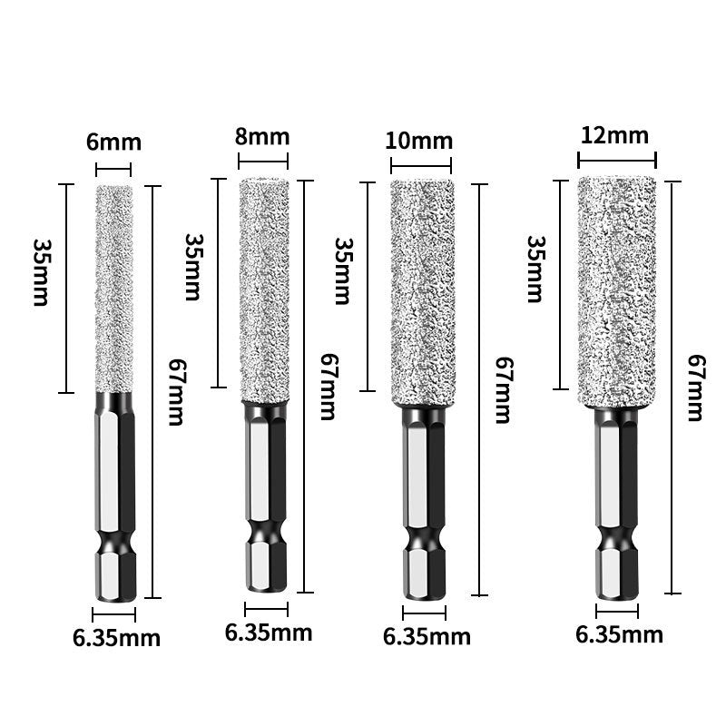 Hex Shank Brazed Hole Opener for Drilling and Grinding