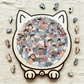 🎁 Christmas Sale 49% off 🎅 135-piece wooden puzzle in the shape of a cat in Morandi colors🐱