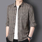 Men's Casual Comfortable Long-Sleeved Plaid Shirt