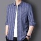 Men's Casual Comfortable Long-Sleeved Plaid Shirt