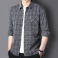 Men's Casual Comfortable Long-Sleeved Plaid Shirt