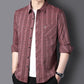 Men's Casual Comfortable Long-Sleeved Plaid Shirt