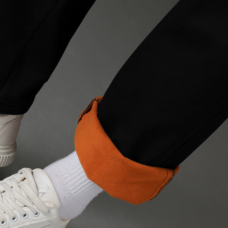 Men's Drawstring Cargo Pants with Zipper Pockets