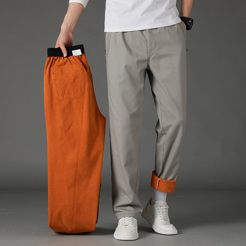 Men's Drawstring Cargo Pants with Zipper Pockets