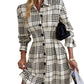 👗Women’s Graceful Plaid A-Line Shirt Dress