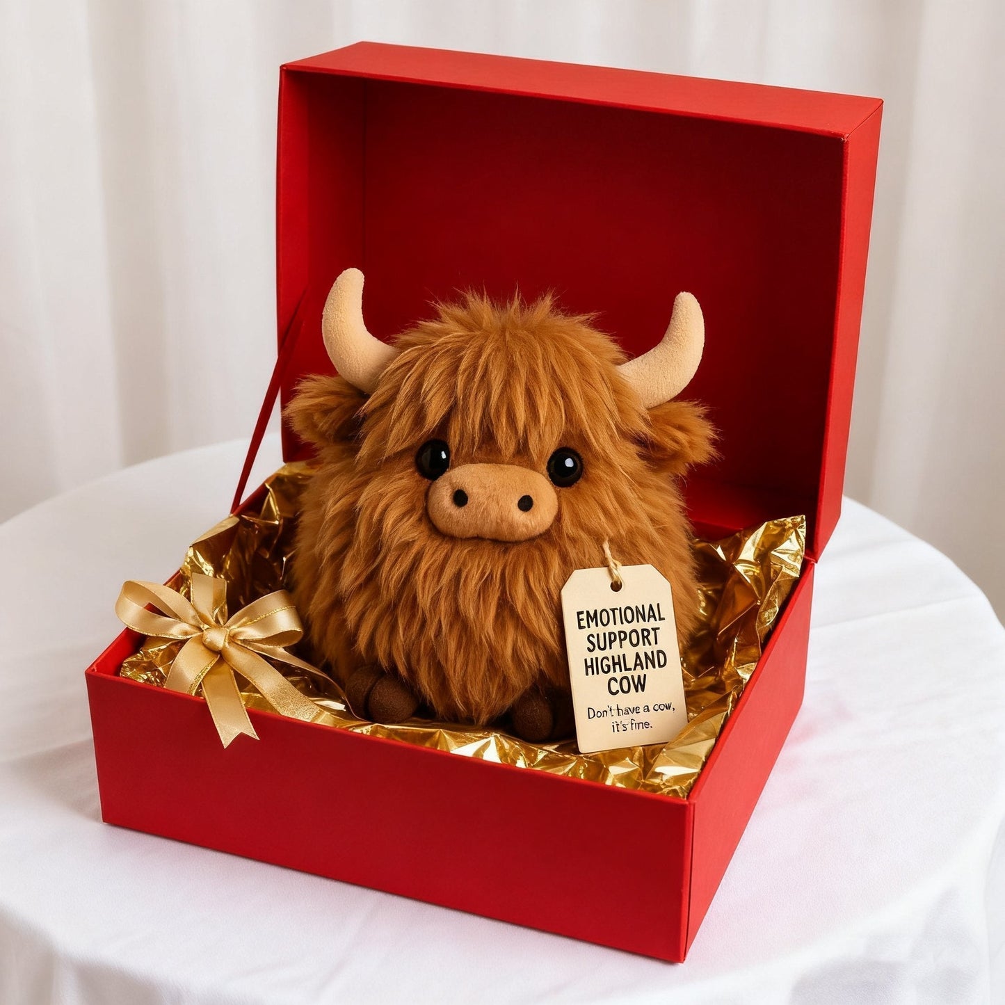 🔥Christmas Sale 50% OFF!!🔥 motional Support Highland Cow Plush🎉