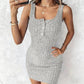 Ribbed Knit Bodycon Dress and Cardigan Set