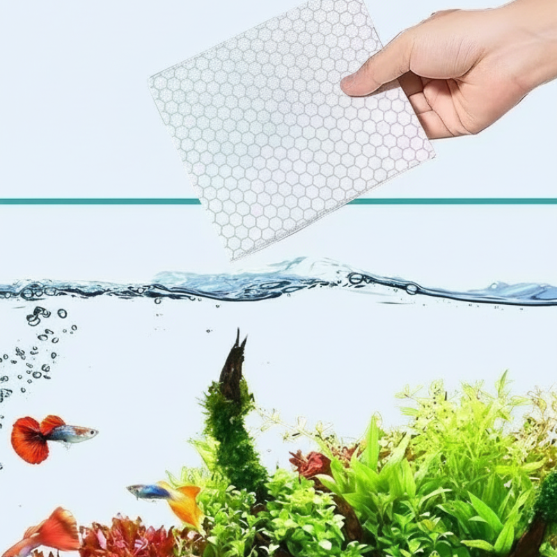 🐠 BUY 1 GET 1 FREE! ✨ AQUARIUM CLARIFYING SHEETS - Crystal Clear Water in 24 Hours, Removes Odors and Impurities, Safe for All Fish and Plants 🌿🔮