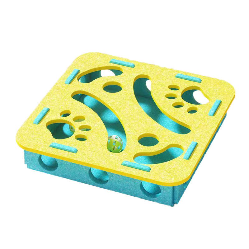 Interactive Felt Maze Toy for Cats