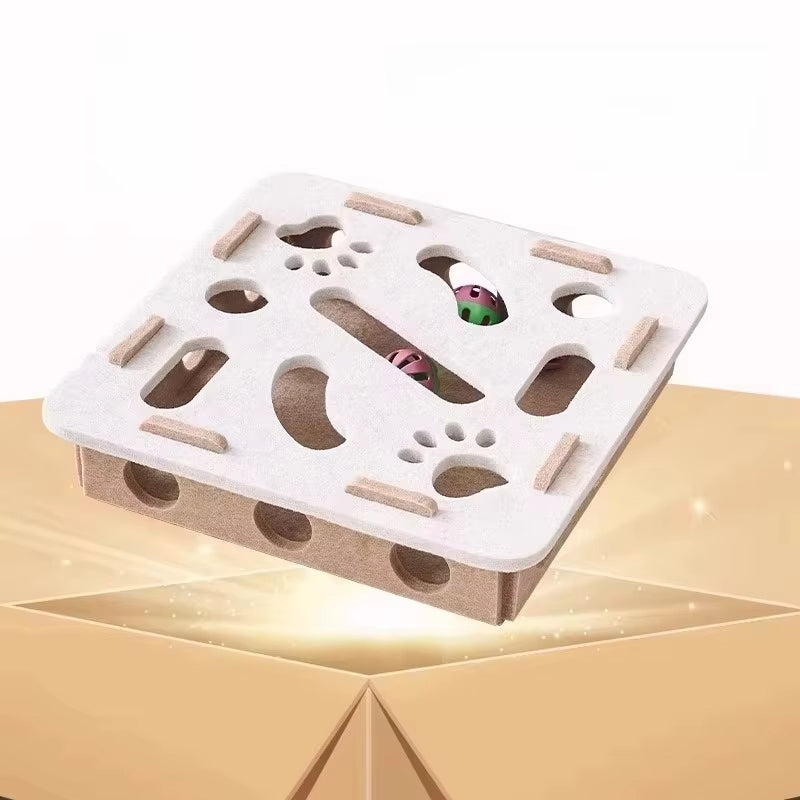 Interactive Felt Maze Toy for Cats