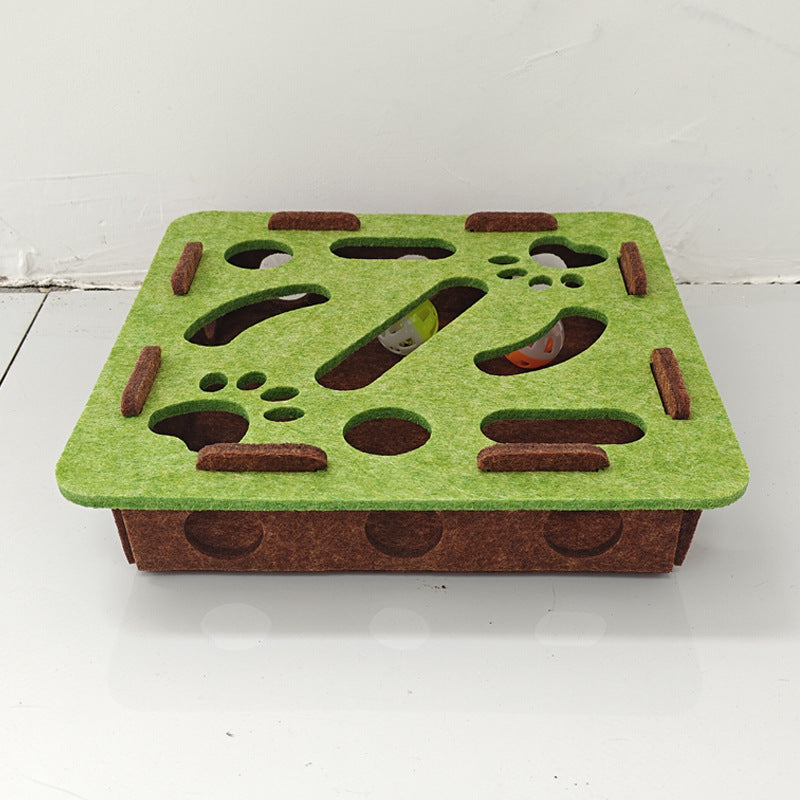 Interactive Felt Maze Toy for Cats