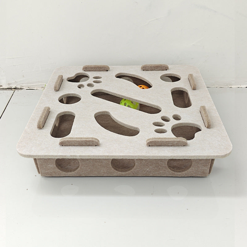 Interactive Felt Maze Toy for Cats
