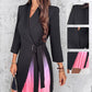 👔 60% OFF NOW! ✨ Blazer Wrap Dress – Ombre Lapel, Pleated Skirt & Flattering Tied Waist 💃
