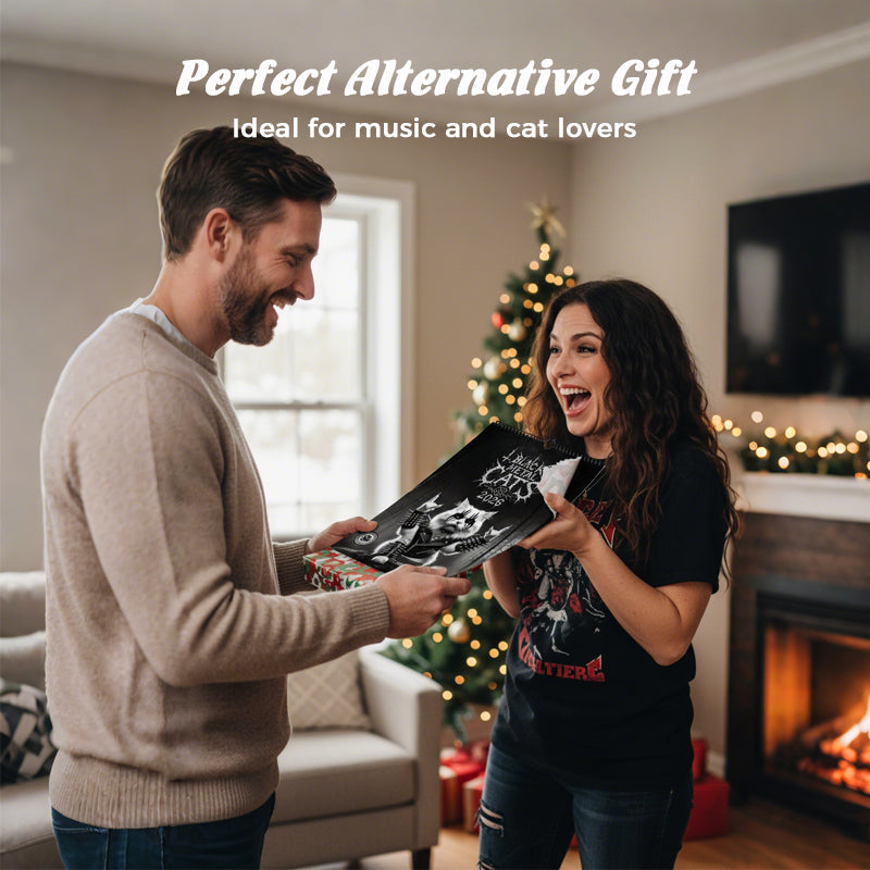 🐱 2026 Black Metal Cat Calendar – Edgy Decor That Tells Time in Style ⏳