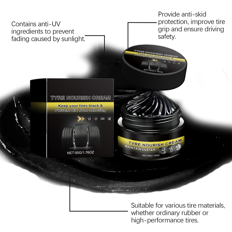 🚗 BUY 2 GET 1 FREE! ✨ Tire Wax – Restores Black Gloss, Blocks UV, Repels Dirt & Easy Quick Application for Long-Lasting Shine 🛞