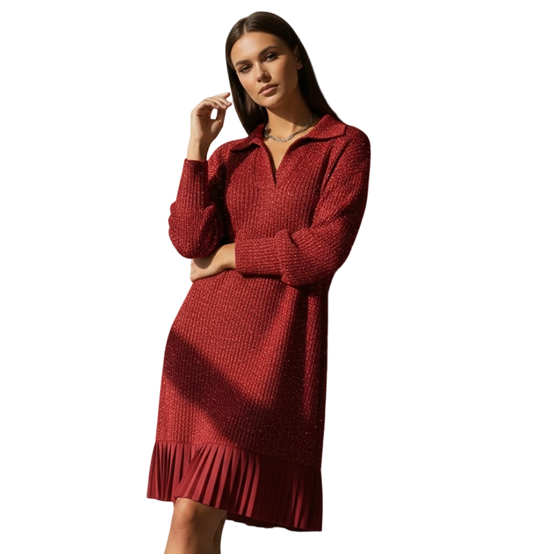🔥Hot Sale Offers-Women’s Sparkle Lapel A-Line Short Dress