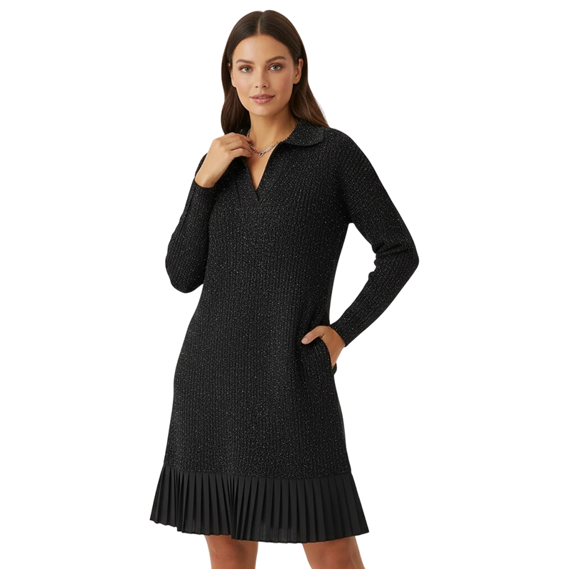 🔥Hot Sale Offers-Women’s Sparkle Lapel A-Line Short Dress