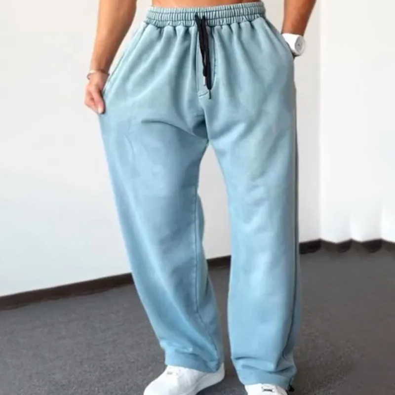 Men's Wide-Leg Drawstring Casual Pants
