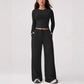 📢📢 60% OFF🔥 | Women's Chic Crop Top & Wide-Leg Drawstring Pants Set