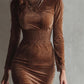 Women's Elegant Pleated Cinched Dress