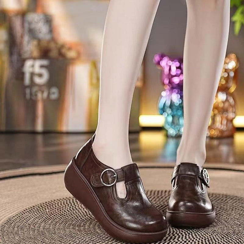 📢📢50%  OFF !! ⏰Women's Comfort Round Toe Platform Shoes